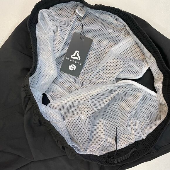 SILKWORLD Swim Shorts Men XXL Black With Pockets NWT - Picture 4 of 7